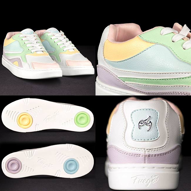 Details of the Fuego Pastel dance sneakers